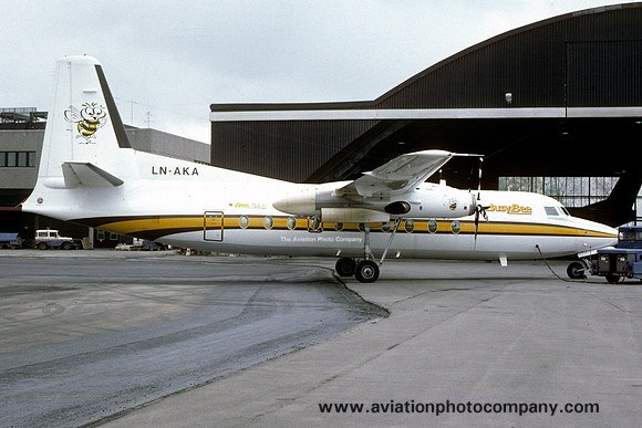 Busy Bee of Norways Fokker F-27-200 Friendship LN-AKA (1986)