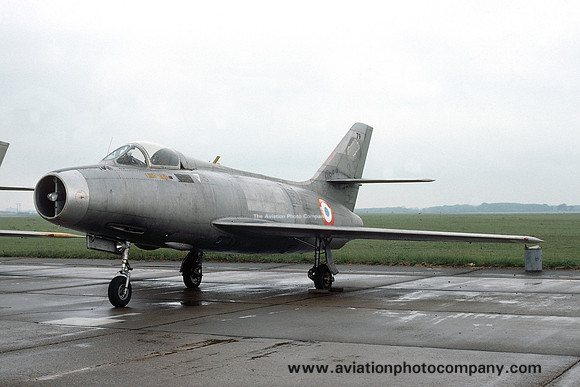 French Air Force Dassault Mystere 4A 79 stored at RAF Sculthorpe (1978)