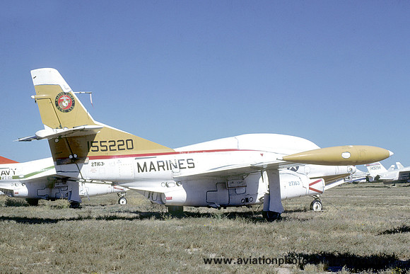 US Marines North American T-2B Buckeye 155220 stored at MASDC Davis Monthan (1979)