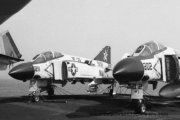 US Navy VF-33 McDonnell F-4J Phantom 155757/AG-211 on board USS Independence (1977)