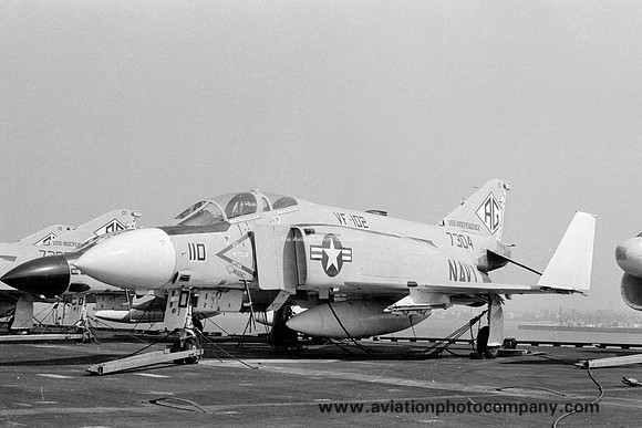 US Navy VF-102 McDonnell F-4J Phantom 157304/AG-110 on board USS Independence (1977)