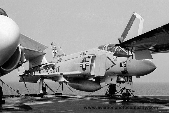 US Navy VF-102 McDonnell F-4J Phantom 157298/AG-103 on board USS Independence (1977)