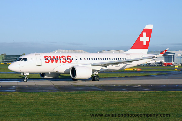 Swiss International Airlines Bombardier CS-100 HB-JBH at Manchester (2017)