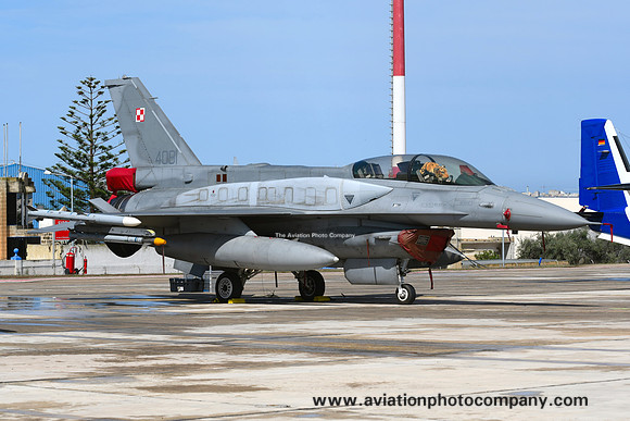 Polish Air Force GD F-16C Fighting Falcon 4081 at Malta Luqa (2017)