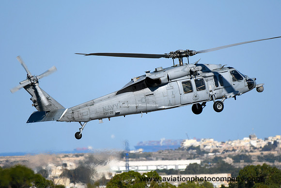 US Navy HSC-28 Sikorsky MH-60S Seahawk 168573 at Malta Luqa (2017)