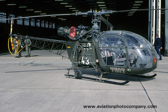 German Army HFWS Sud Alouette II 75+87 (1991)