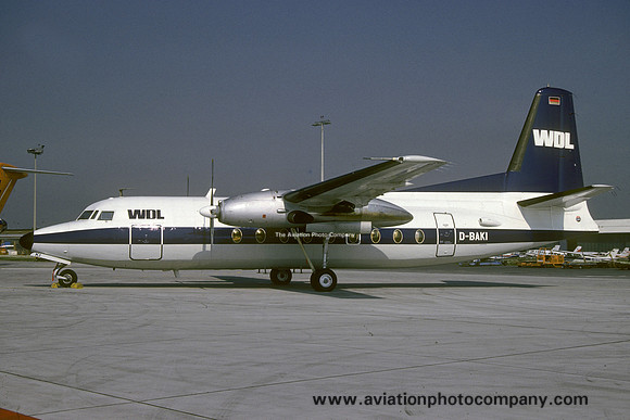 WDL Aviation Fokker F-27-100 Friendship D-BAKI (1986)
