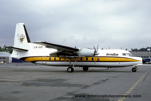 Busy Bee of Norway Fokker F-27-200 Friendship LN-SUF (1986)