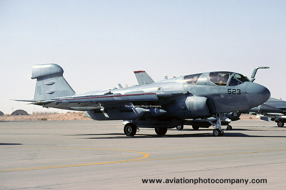 US Navy VAQ-142 Grumman EA-6B Prowler 163525/NL-523 at Prince Sultan AB (2002)