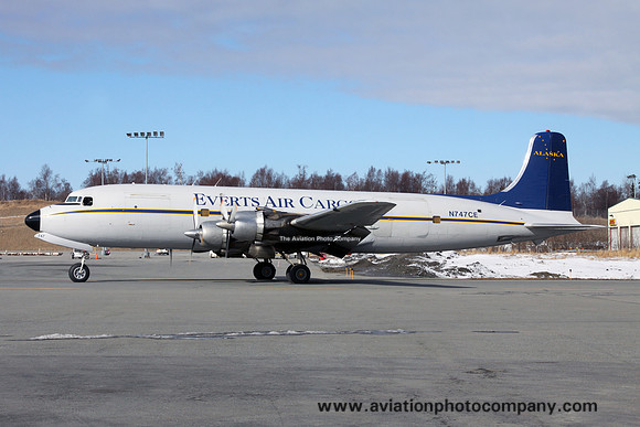 Everts Air Cargo Douglas DC-6 N747CE at Anchorage IAP (2016)