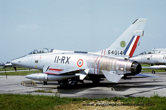 French Air Force EC3/11 North American F-100F Super Sabre 64014/11-RX (1972)