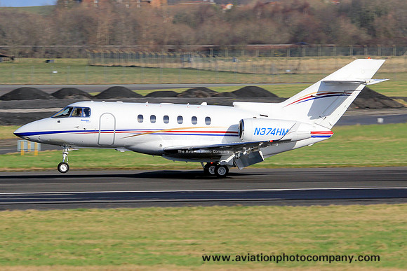 Hawker 900XP N374HM at Prestwick (2014)