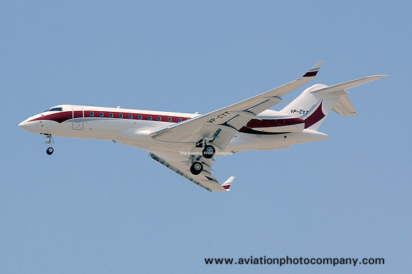 Bombardier BD-700 VP-CYT at Dubai (2013)