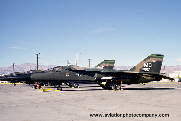 USAF 366 TFW 390 TFS General Dynamics F-111A 67-0087/MO at Nellis AFB (1980)