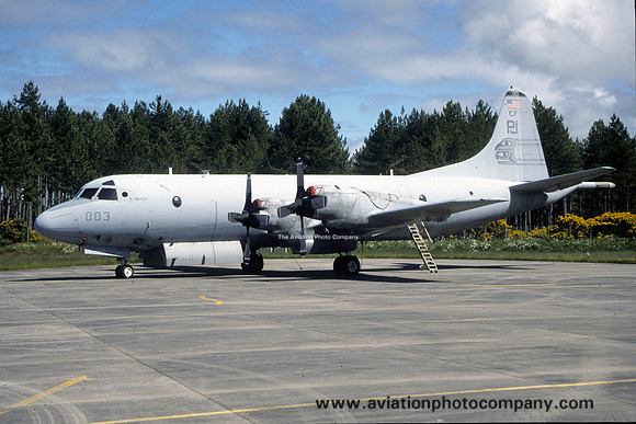 US Navy VP-69 Lockheed P-3C Orion 163003/PJ at RAF Kinloss (2001)