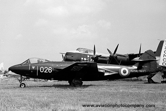 Royal Navy Hawker Sea Hawk FGA.6 XE489 displayed at Southend (1967)