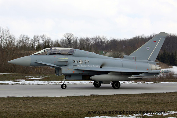 German Air Force JG73 Eurofighter EF-2000(T) 30+77 at Laage (2013)