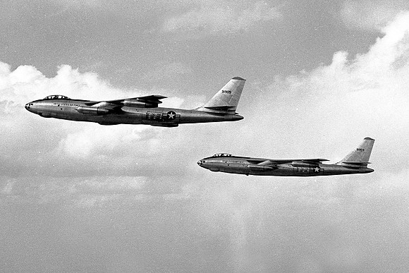 US Air Force Boeing B-47A Stratojet Formation 49-1903 and 49-1905 Air to Air