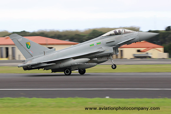 RAF 3 Squadron BAE Typhoon FGR.4 ZK437 at Lajes (2024)