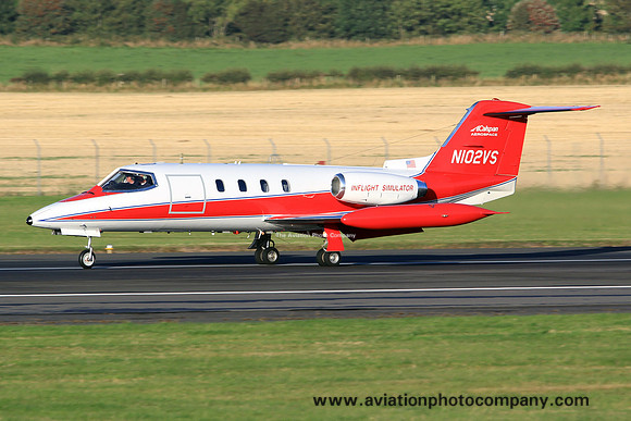 Calspan Inflight Simulation Learjet 25B N102VS at Prestwick (2013)