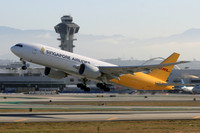 Singapore Airlines/DHL Boeing 777F 9V-DHE at Los Angeles IAP (2024)