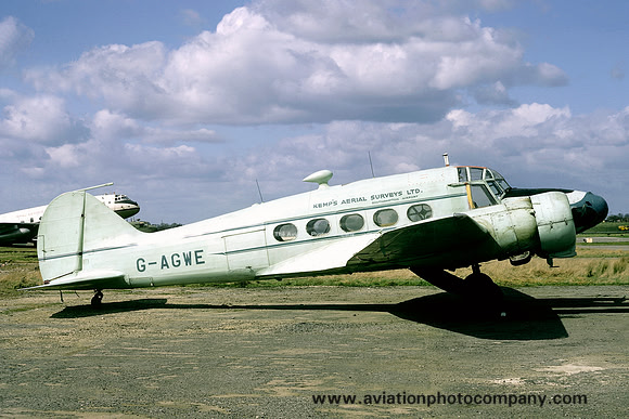 Kemp's Aerial Surveys Avro Anson II G-AGWE (1969)