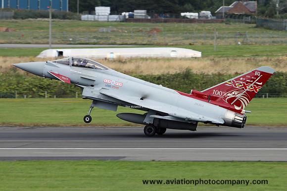 RAF 29 Squadron BAE Typhoon FGR.4 ZK353 at Prestwick (2015)
