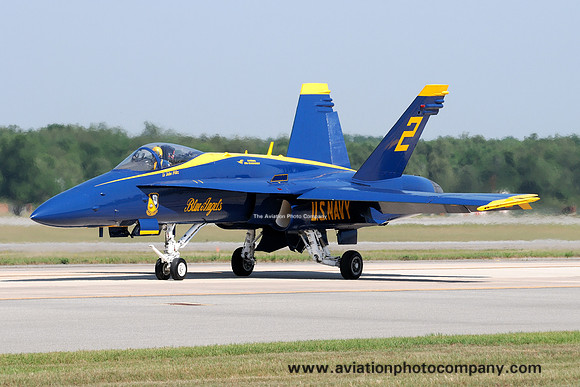 US Navy Blue Angels McDonnell Douglas F/A-18C Hornet 163498/2 at Dobbins AFB (2012)