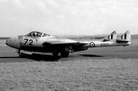 RAF 1 FTS De Havilland Vampire T.11 XD375/72 (1961)