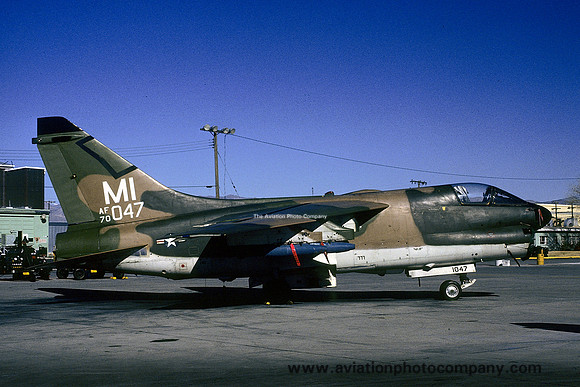 USAF Michigan ANG 107 TFS LTV A-7D Corsair 70-1047/MI at Nellis AFB (1980)