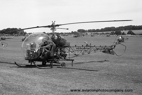 Army Air Corps 664 Squadron Westland Sioux AH.1 XT505 at Middle Wallop (1977)
