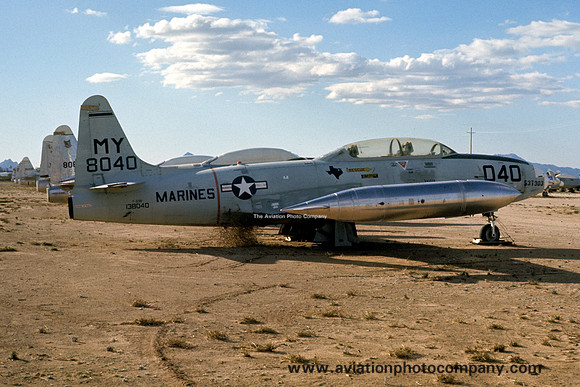 US Marine Corp Lockheed T-33B 138040 stored at MASDC Davis Monthan (1976)