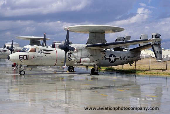 US Navy VAW-124 Grumman E-2C Hawkeye 163025/601 at AMARC Davis Monthan (2000)