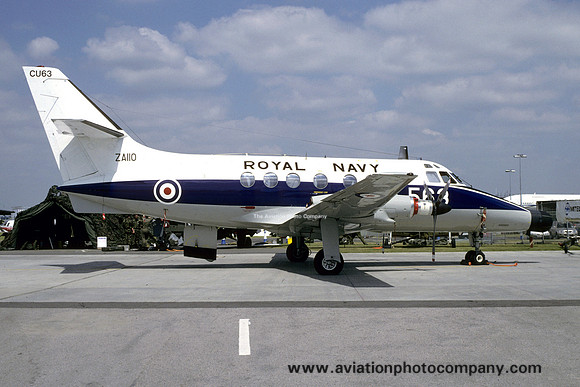 Royal Navy 750 Squadron SAL Jetstream T.2 ZA110/CU563 at RAF Cottesmore (2000)