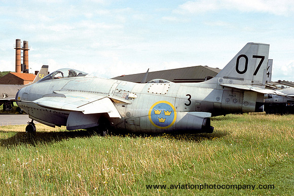 Swedish Air Force F3 SAAB Tunnan S-29C 29927/07 (1977)