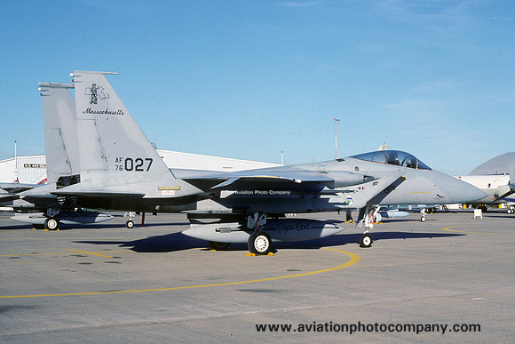 USAF Massachusetts ANG 101 FIS McDonnell Douglas F-15A Eagle 76-0027 (1989)