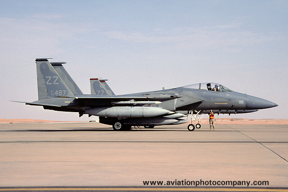 USAF 18 WG 44 FS McDonnell Douglas F-15C Eagle 78-0487/ZZ at Prince Sultan AB (2002)