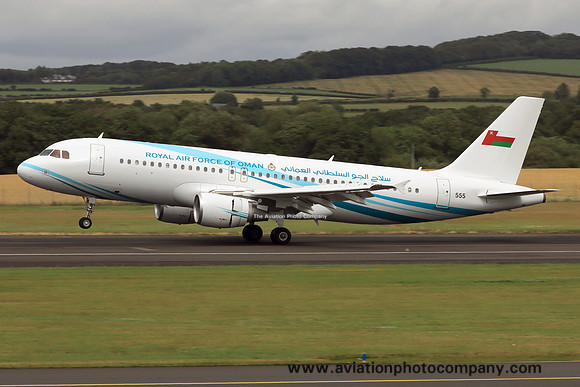Omani Air Force Airbus A320-214 ACJ Prestige 555 at Prestwick (2024)