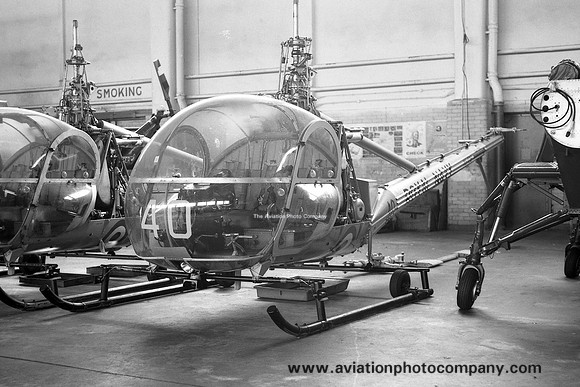 Royal Navy Hiller HTE-2 XS705 stored at Wroughton (1976)