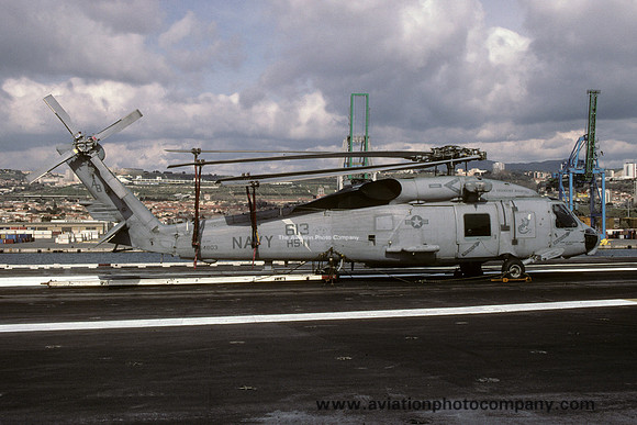 US Navy HS-11 Sikorsky SH-60F Seahawk 164803/AB-613 on board USS Theodore Roosevelt (2002)