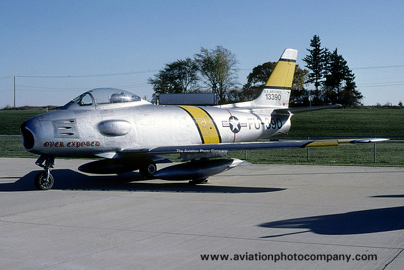 USAF North American F-86A Sabre 51-3390 displayed at the Air Classics Museum (2000)