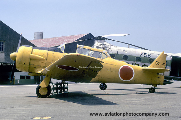 JASDF North American T-6G 52-0___ displayed at Hamamatsu (1975)