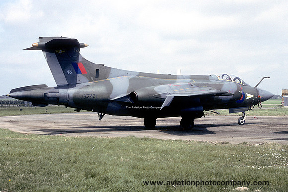RAF 208 Squadron Blackburn Buccaneer S.2 XZ431 stored at RAF Marham (1994)