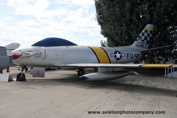 USAF North American F-86F Sabre 55-5014 displayed at Gillespie Field (2011)