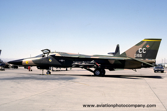 USAF 27 TFW 524 TFS General Dynamics F-111D Aardvark 68-0166/CC at Nellis AFB (1980)