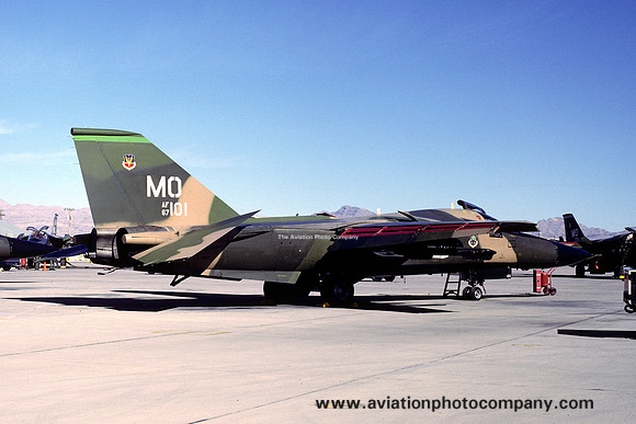USAF 366 TFW 391 TFS General Dynamics F-111A Aardvark 67-0101/MO at Nellis AFB (1979)