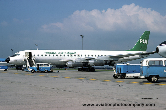 PIA Pakistan International Airlines (leased from United Air Carriers) Douglas DC-8-32 N1776R (1978)