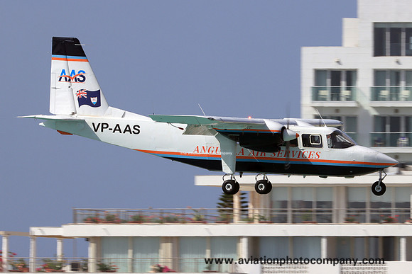 Anguilla Air Services Britten-Norman BN-2A-26 Islander VP-AAS at Princess Juliana International Airport (2024)