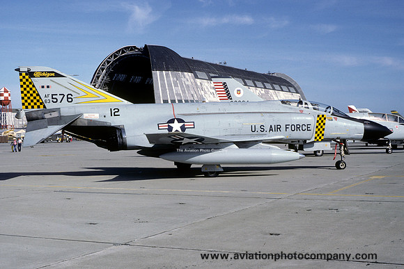 USAF Michigan ANG 171 FIS McDonnell F-4C Phantom 63-7576 at Moffett Field (1981)