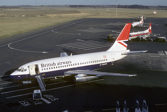 British Airways Boeing 737-236(A) G-BGDB at Newcastle (1980)